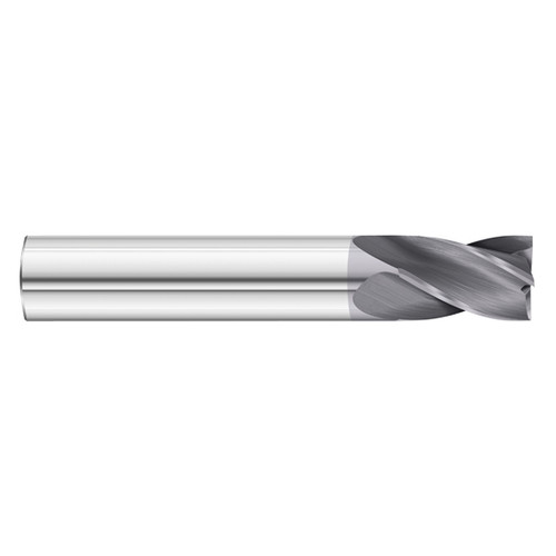 Fullerton Tool 32828 | 1/8" Diameter x 1/8" Shank x 1/4" LOC x 1-1/2" OAL 4 Flute TiAlN Solid Carbide Square End Mill