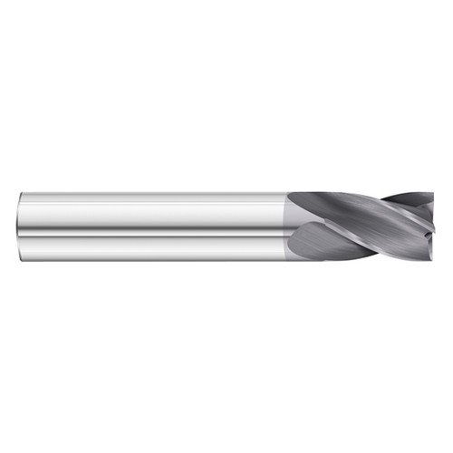 Fullerton Tool 32823 | 3/64" Diameter x 1/8" Shank x 1/8" LOC x 1-1/2" OAL 4 Flute TiAlN Solid Carbide Square End Mill