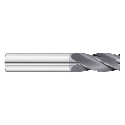 Fullerton Tool 30611 | 1/8" Diameter x 1/8" Shank x 1/2" LOC x 1-1/2" OAL 4 Flute TiAlN Solid Carbide Square End Mill