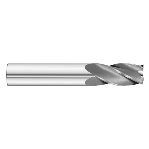 Fullerton Tool 32017 | 3/8" Diameter x 3/8" Shank x 1" LOC x 2-1/2" OAL 4 Flute Uncoated Solid Carbide Square End Mill
