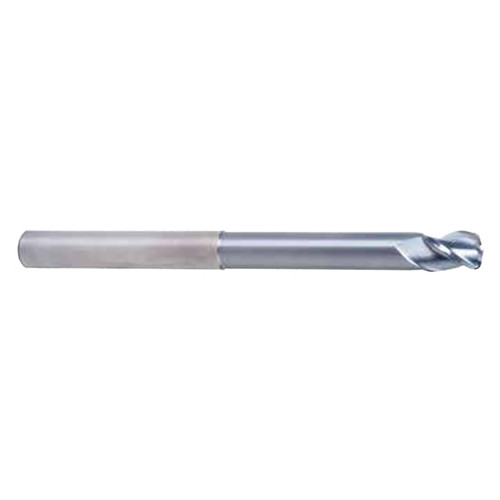YG1 EA40321 | 1/2" Diameter x 1/2" Shank x 5/8" LOC x 6" OAL x 0.060" Radius x 37 Degree Helix Angle 3 Flute Bright Coated Carbide E5985 End Mill