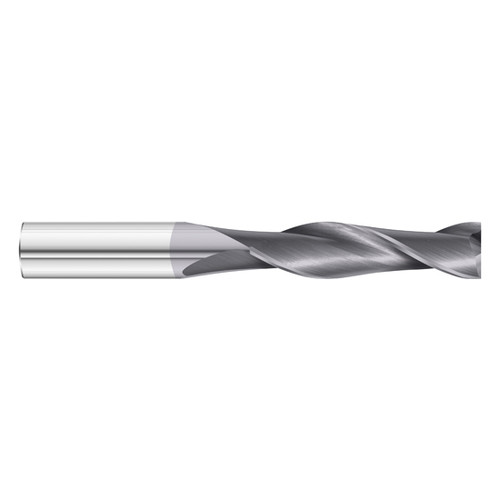 Fullerton Tool 30114 | 1/4" Diameter x 1/4" Shank x 1-1/2" LOC x 4" OAL 2 Flute TiAlN Solid Carbide Square End Mill