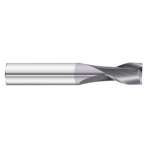 Fullerton Tool 32841 | 1/16" Diameter x 1/8" Shank x 1/8" LOC x 1-1/2" OAL 2 Flute TiAlN Solid Carbide Square End Mill