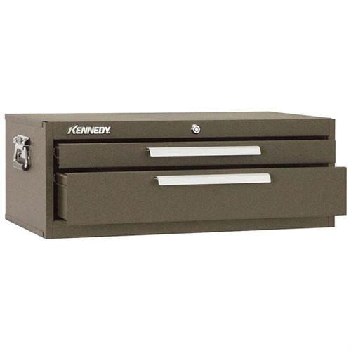 Kennedy 5150B | 2 Drawer Brown Wrinkle Add On Base Friction Slide Type, 26-3/4 Inches Wide x 9-1/2 Inches High x 12-1/2 Inches Deep for Use with Chests 526, 52611, 3611