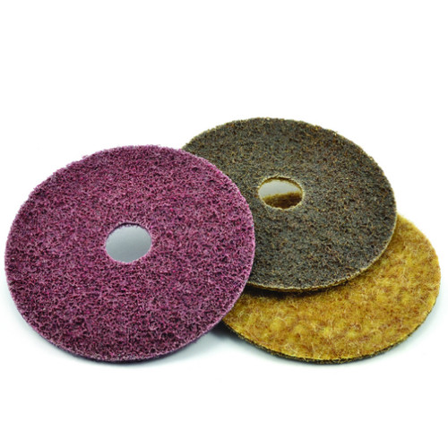 Superior Abrasives 27147 | SHUR-BRITE 5" Coarse Finish Duty Surface Conditioning Center Hole Hook & Loop Disc