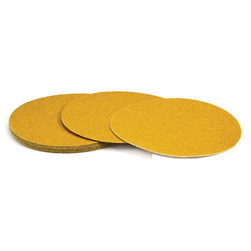 Superior Abrasives 38835 | SHUR-KUT 5" Aluminum Oxide Gold Paper Hook & Loop Disc 80 Grit Pack of 100