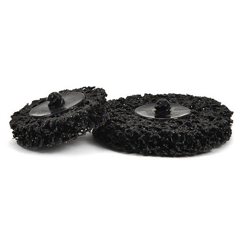 Superior Abrasives 41334 | SHUR-BRITE 4" Extra Coarse Type R Quick Change Black Stripping Disc
