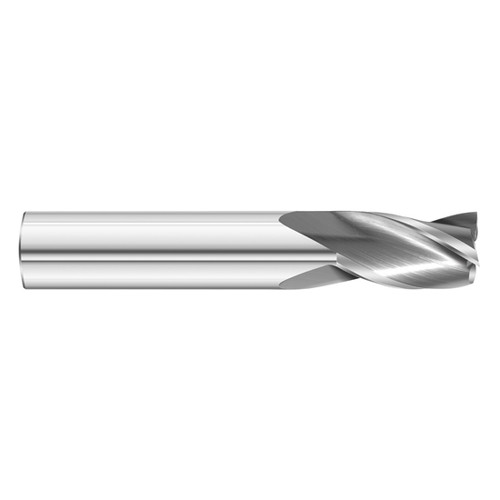 Fullerton Tool 33010 | 5/32" Diameter x 3/16" Shank x 9/16" LOC x 2" OAL 3 Flute Uncoated Solid Carbide Square End Mill