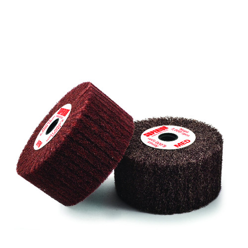 Superior Abrasives 54823 | SHUR-BRITE 4" x 2" x 5/8"-11 Fine Silicon Carbide Heavy Duty Satin Wheel for Angle Grinders