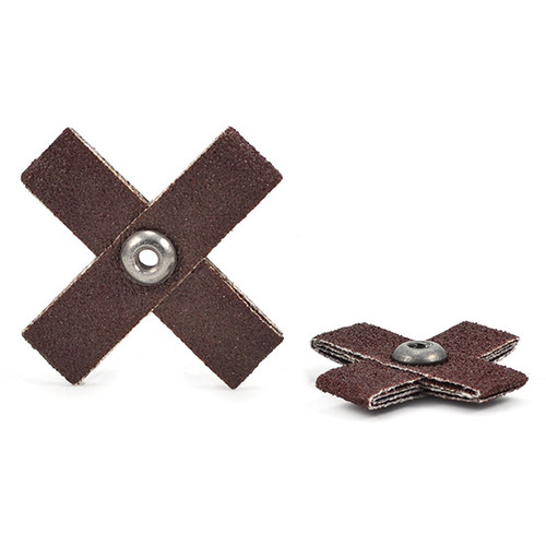 Superior Abrasives 13545 | SHUR-KUT 2" x 1/2" x 8-32 60 Grit Aluminum Oxide Cross Pad