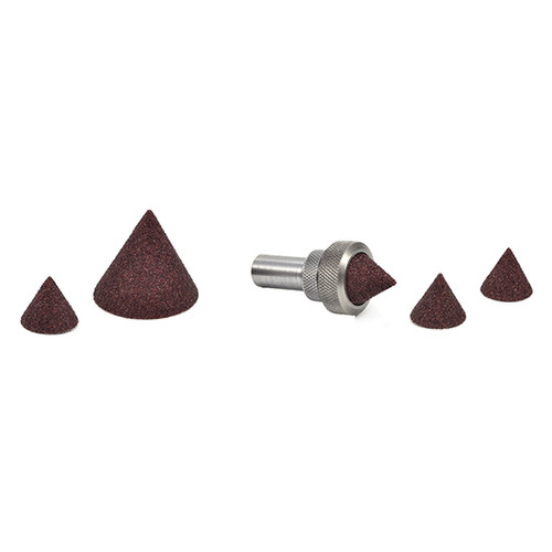 Superior Abrasives 12192 | SHUR-KUT 3/4" x 60-Degree 80 Grit Aluminum Oxide Center Lap Cone