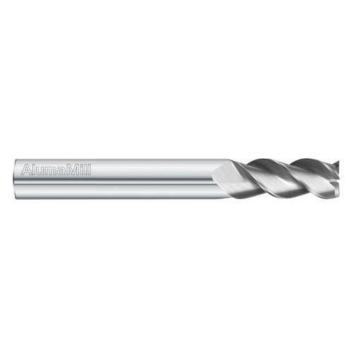 Fullerton Tool 92482 | 12mm Diameter x 12mm Shank x 50mm LOC x 100mm OAL 3 Flute Uncoated Solid Carbide Square End Mill