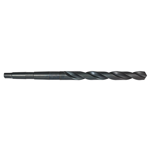 Precision Twist Drill 020057 | 57/64" Diameter 10-3/4" OAL 118 Degree High Speed Steel Steam Oxide Taper Shank Drill Bit