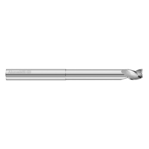 Fullerton Tool 93027 | 12mm Diameter x 12mm Shank x 25mm LOC x 100mm OAL 3 Flute Uncoated Solid Carbide Square End Mill