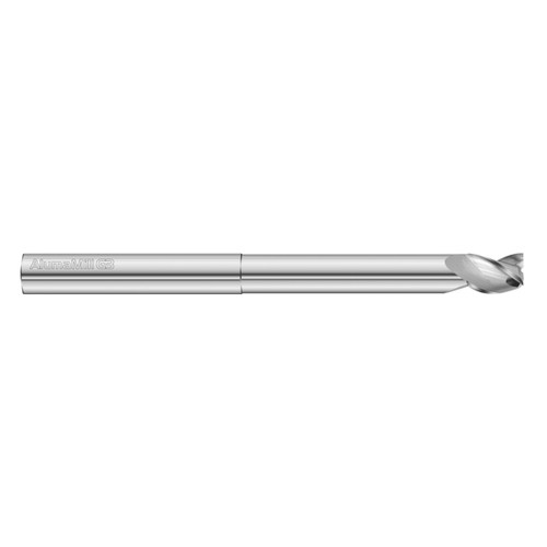 Fullerton Tool 93025 | 8mm Diameter x 8mm Shank x 20mm LOC x 100mm OAL 3 Flute Uncoated Solid Carbide Square End Mill