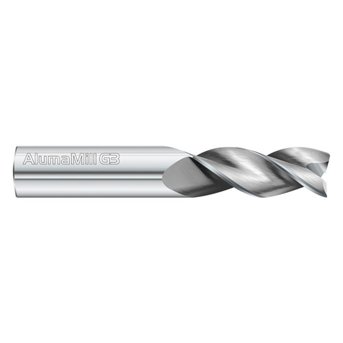 Fullerton Tool 93002 | 5mm Diameter x 5mm Shank x 20mm LOC x 64mm OAL 3 Flute Uncoated Solid Carbide Square End Mill