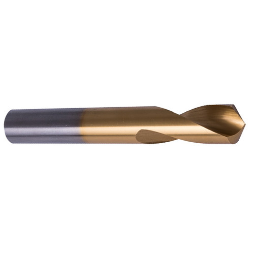 Precision Twist Drill 6000113 | 1/4" Diameter 2-1/2" OAL 120 Degree High Speed Steel TiN Spotting Drill