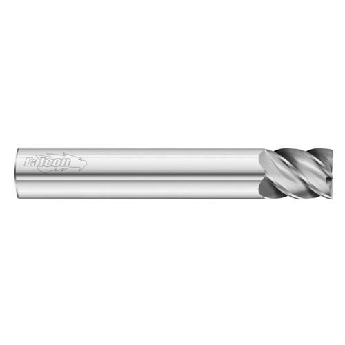 Fullerton Tool 38080 | 1/8" Diameter x 1/8" Shank x 1/4" LOC x 1-1/2" OAL 5 Flute Uncoated Solid Carbide Square End Mill