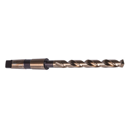 Precision Twist Drill 021333 | 33/64" Diameter 8-1/2" OAL 135 Degree Cobalt High Speed Steel Bronze Taper Shank Drill Bit
