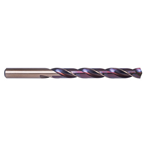 Precision Twist Drill 022109 | #9 Diameter 3-5/8" OAL 135 Degree High Speed Steel Purple/Bronze Jobber Length Drill Bit