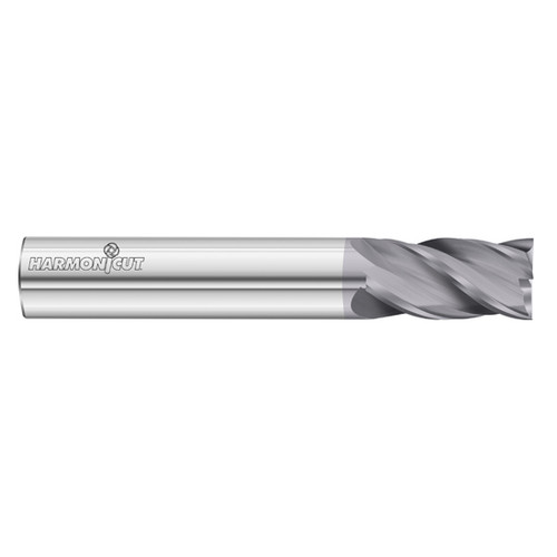 Fullerton Tool 34017 | 3/8" Diameter x 3/8" Shank x 1" LOC x 2-1/2" OAL 4 Flute FC18 Solid Carbide Square End Mill