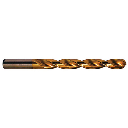 Precision Twist Drill 47233763 | 19/64" Diameter 4-3/8" OAL 135 Degree High Speed Steel TiN Jobber Length Drill Bit
