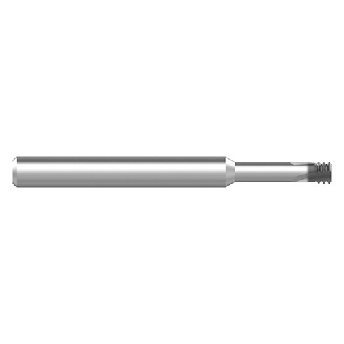 Allied Machine and Engineering TM80125-3T2X | 0.234" Diameter x 1.25 Pitch x 0.250" Shank x 2.500" OAL 3 Flute Carbide AM210 Coated Helical Flute Thread Mill