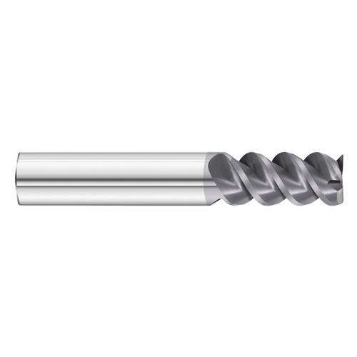 Fullerton Tool 38500 | 1/8" Diameter x 1/8" Shank x 1/2" LOC x 1-1/2" OAL 3 Flute TiAlN Solid Carbide Square End Mill