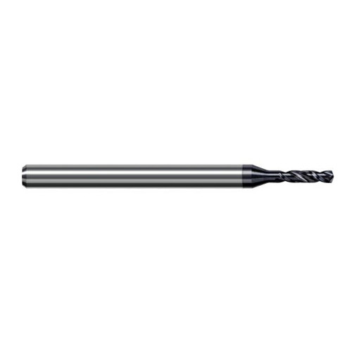 Harvey Tool CSG0120-C6 | 0.305mm Diameter x 3.000mm Shank x 50.000mm OAL 140 Degree Drill Point AlTiN Nano Coated Solid Carbide Micro Drill Bit
