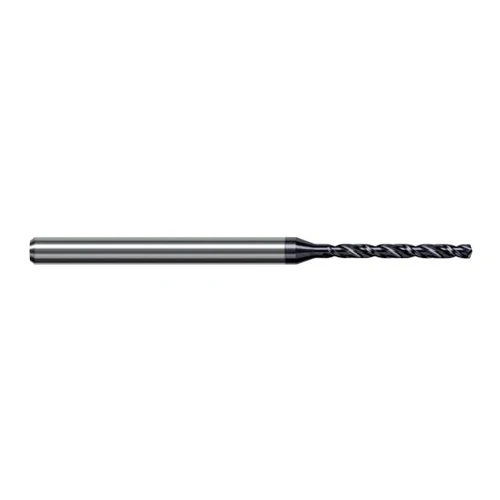 Harvey Tool ARY0250-C6 | 0.635mm Diameter x 3.000mm Shank x 50.000mm OAL 140 Degree Drill Point AlTiN Nano Coated Solid Carbide Micro Drill Bit