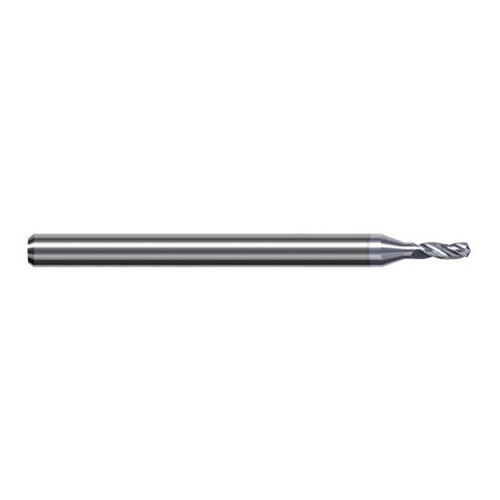 Harvey Tool AVA0370-C8 | 0.939mm Diameter x 3.000mm Shank x 50.000mm OAL 130 Degree Drill Point TiB2 Coated Solid Carbide Micro Drill Bit