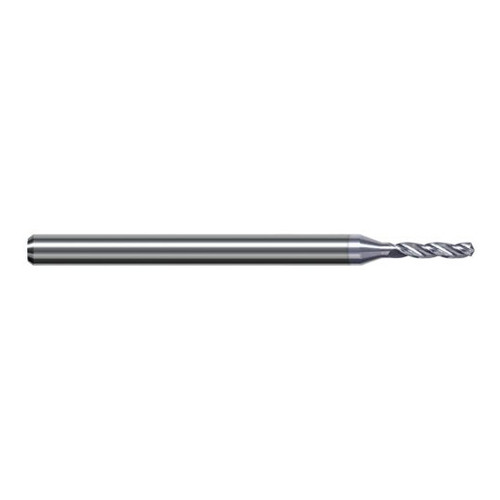 Harvey Tool BAF1181-C8 | 3.000mm Diameter x 4.000mm Shank x 63.000mm OAL 130 Degree Drill Point TiB2 Coated Solid Carbide Micro Drill Bit