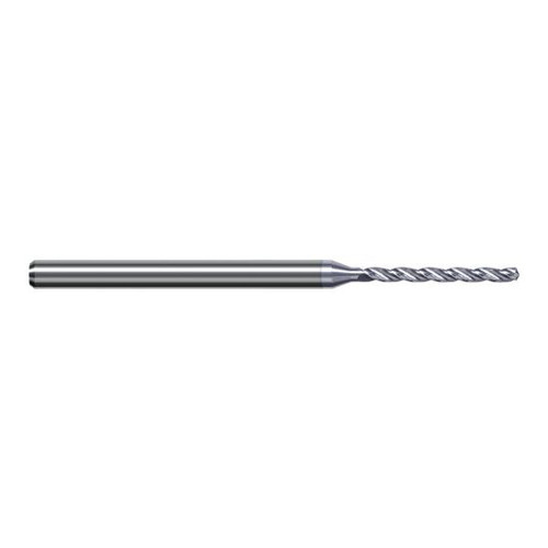 Harvey Tool ERY0635-C8 | 1.612mm Diameter x 3.000mm Shank x 63.000mm OAL 130 Degree Drill Point TiB2 Coated Solid Carbide Micro Drill Bit