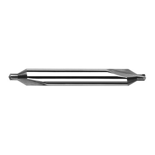 Harvey Tool 849520 | #0 100 Degree Incuded Angle x 1/8" Body Diameter x 1-1/2" OAL Double End Uncoated Carbide Combination Drill & Countersink