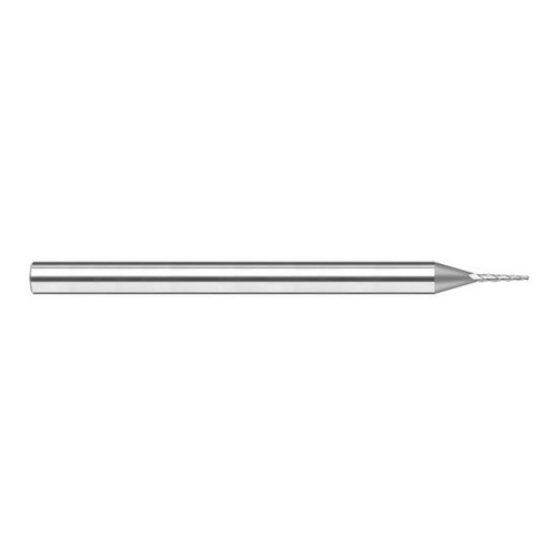 Harvey Tool 879830 | 1 Degree Taper Angle per Side 0.0300" Tip Diameter x 5/32" LOC 3FL Ball End Uncoated Carbide Tapered End Mill