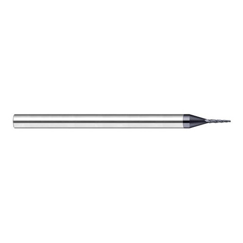 Harvey Tool 879830-C6 | 1 Degree Taper Angle per Side 0.0300" Tip Diameter x 5/32" LOC 3FL Ball End AlTiN Nano Coated Carbide Tapered End Mill