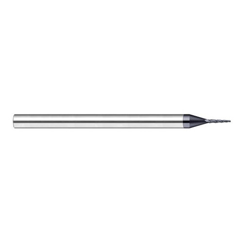 Harvey Tool 881060-C6 | 10 Degree Taper Angle per Side 0.0600" Tip Diameter x 5/16" LOC 3FL Ball End AlTiN Nano Coated Carbide Tapered End Mill