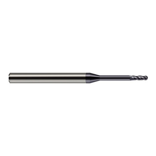 Harvey Tool 76830-C3 | 0.0300" Diameter x 0.0900" LOC x 1/8" Shank x 1-1/2" OAL AlTiN Coated Carbide Miniature Ball Deburring End Mill Harvey Tool 76830-C3 | 0.0300" Diameter x 0.0900" LOC x 1/8" Shank x 1-1/2" OAL AlTiN Coated Carbide Miniature Ball Deburring End Mill