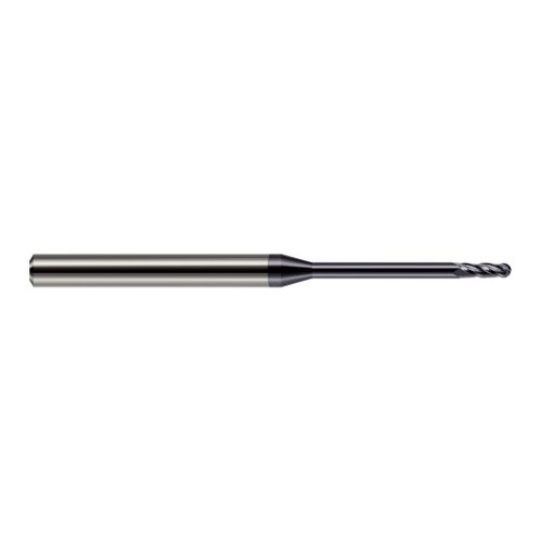 Harvey Tool 991178-C3 | 5/64" Diameter x 0.2340" LOC x 1/8" Shank x 2" OAL AlTiN Coated Carbide Miniature Ball Deburring End Mill