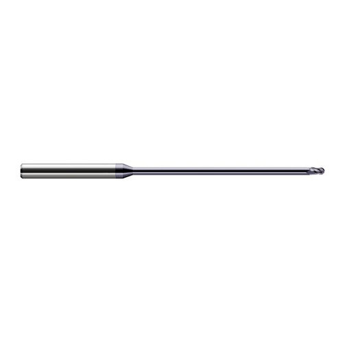 Harvey Tool 40147-C3 | 3/64" Diameter x 0.0700" LOC x 1/8" Shank x 2-1/2" OAL AlTiN Coated Carbide Miniature Ball Deburring End Mill