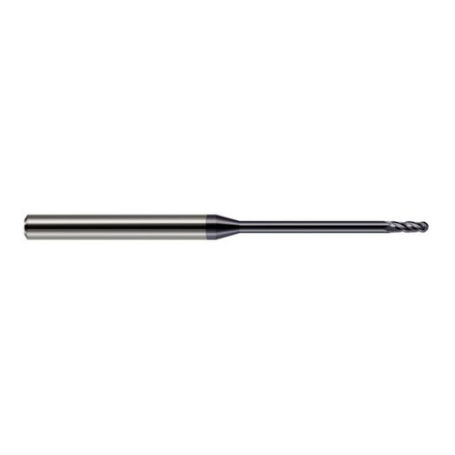 Harvey Tool 861278-C3 | 5/64" Diameter x 0.2340" LOC x 1/8" Shank x 2-1/2" OAL AlTiN Coated Carbide Miniature Ball Deburring End Mill Harvey Tool 861278-C3 | 5/64" Diameter x 0.2340" LOC x 1/8" Shank x 2-1/2" OAL AlTiN Coated Carbide Miniature Ball Deburring End Mill