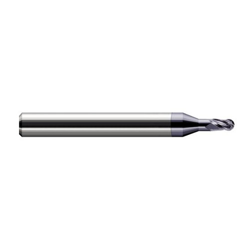Harvey Tool 47940-C3 | 0.0400" Diameter x 0.0600" LOC x 1/8" Shank x 2-1/2" OAL AlTiN Coated Carbide Miniature Ball Deburring End Mill