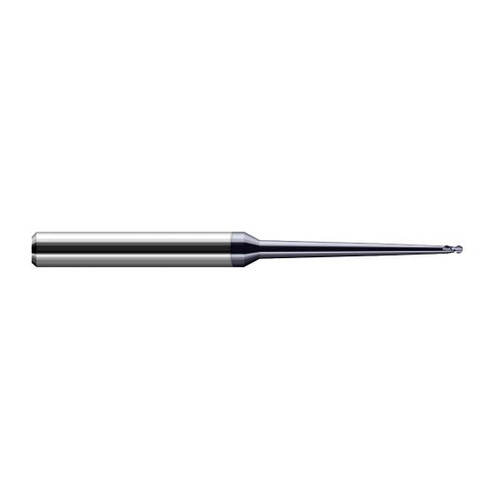 Harvey Tool 17731-C6 | 1/32" Diameter x 0.0470" LOC x 1/4" Shank x 4" OAL AlTiN Nano Coated Carbide Miniature Ball Deburring End Mill