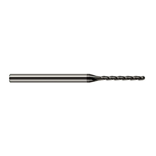 Harvey Tool 35147-C4 | 3/64" Diameter x 0.5700" LOC x 1/8" Shank x 2-1/2" OAL Amorphous Diamond Coated Carbide Miniature Ball Deburring End Mill