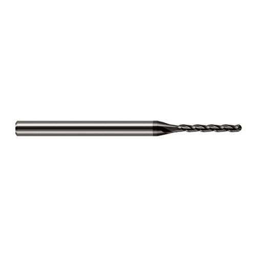 Harvey Tool 12855-C4 | 0.0550" Diameter x 0.3850" LOC x 1/8" Shank x 2-1/2" OAL Amorphous Diamond Coated Carbide Miniature Ball Deburring End Mill