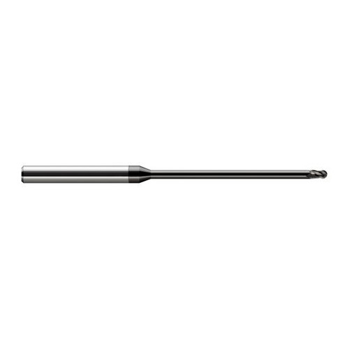 Harvey Tool 59508-C4 | 1/8" Diameter x 0.1870" LOC x 1/8" Shank x 4" OAL Amorphous Diamond Coated Carbide Miniature Ball Deburring End Mill