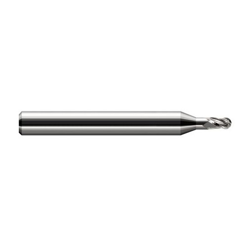 Harvey Tool 47962 | 1/16" Diameter x 0.0930" LOC x 1/8" Shank x 2-1/2" OAL Uncoated Carbide Miniature Ball Deburring End Mill