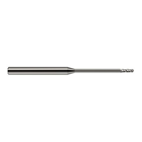 Harvey Tool 861293 | 3/32" Diameter x 0.2790" LOC x 1/8" Shank x 2-1/2" OAL Uncoated Carbide Miniature Ball Deburring End Mill
