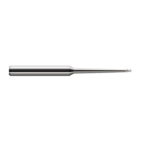 Harvey Tool 29847 | 3/64" Diameter x 0.0710" LOC x 1/8" Shank x 2-1/2" OAL Uncoated Carbide Miniature Ball Deburring End Mill