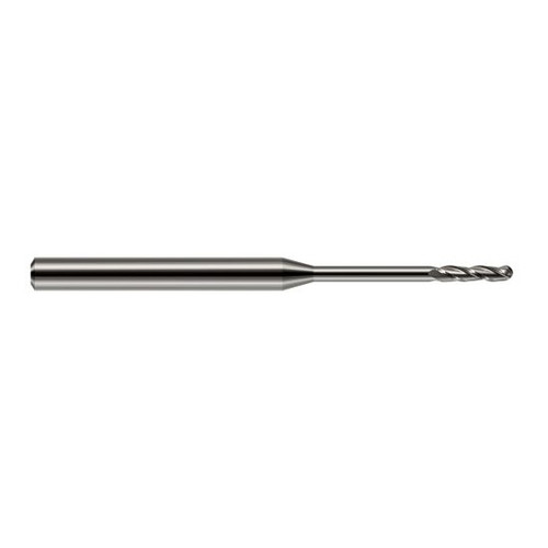 Harvey Tool 13878 | 5/64" Diameter x 0.5000" LOC x 1/8" Shank x 2-1/2" OAL Uncoated Carbide Miniature Ball Deburring End Mill